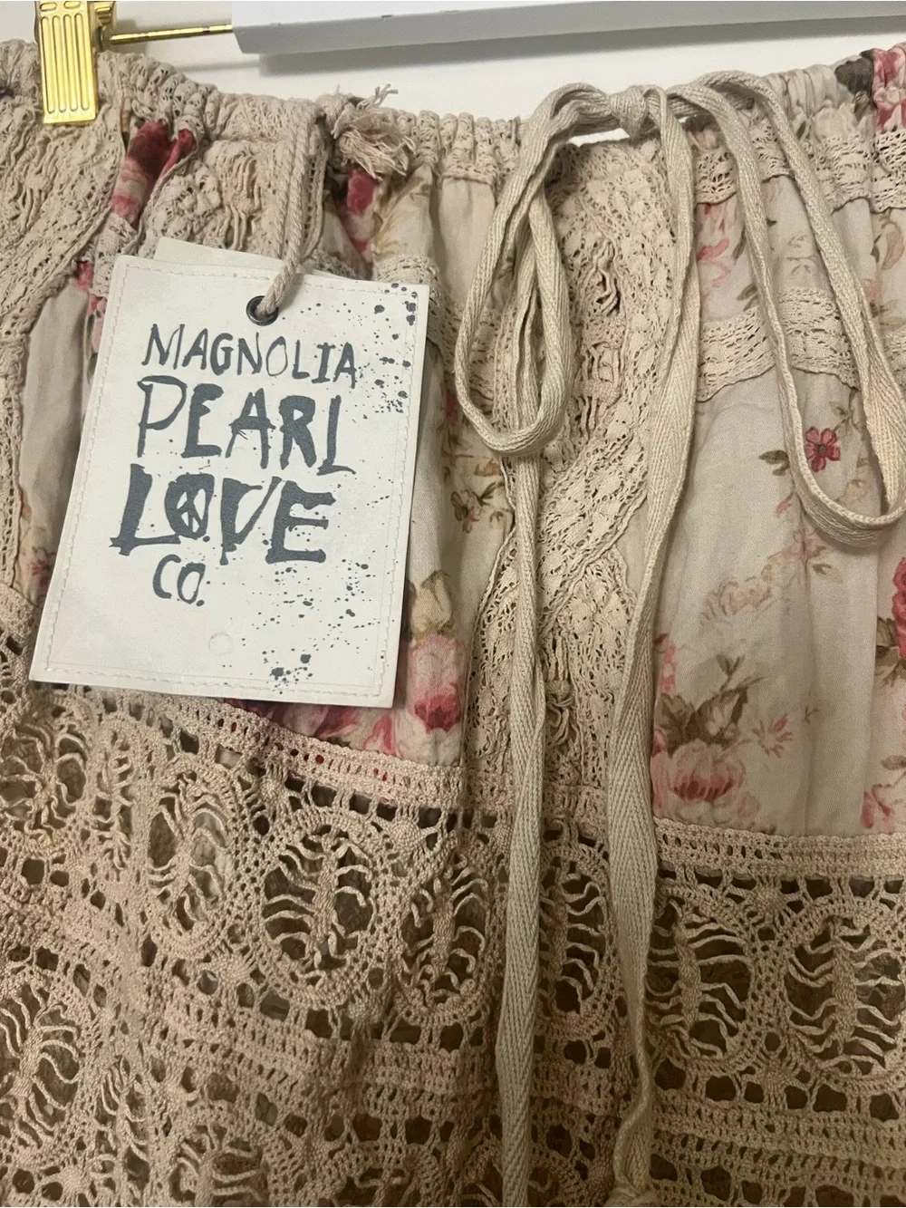 Magnolia Pearl Cream Floral Maxi Skirt Ada Lovelace Skirt